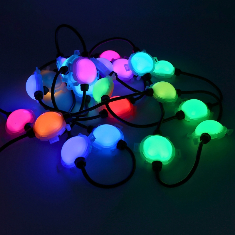 Decoração de Natal com Luzes de Bola de Pixel LED para Árvore de Natal DMX String Inteligente