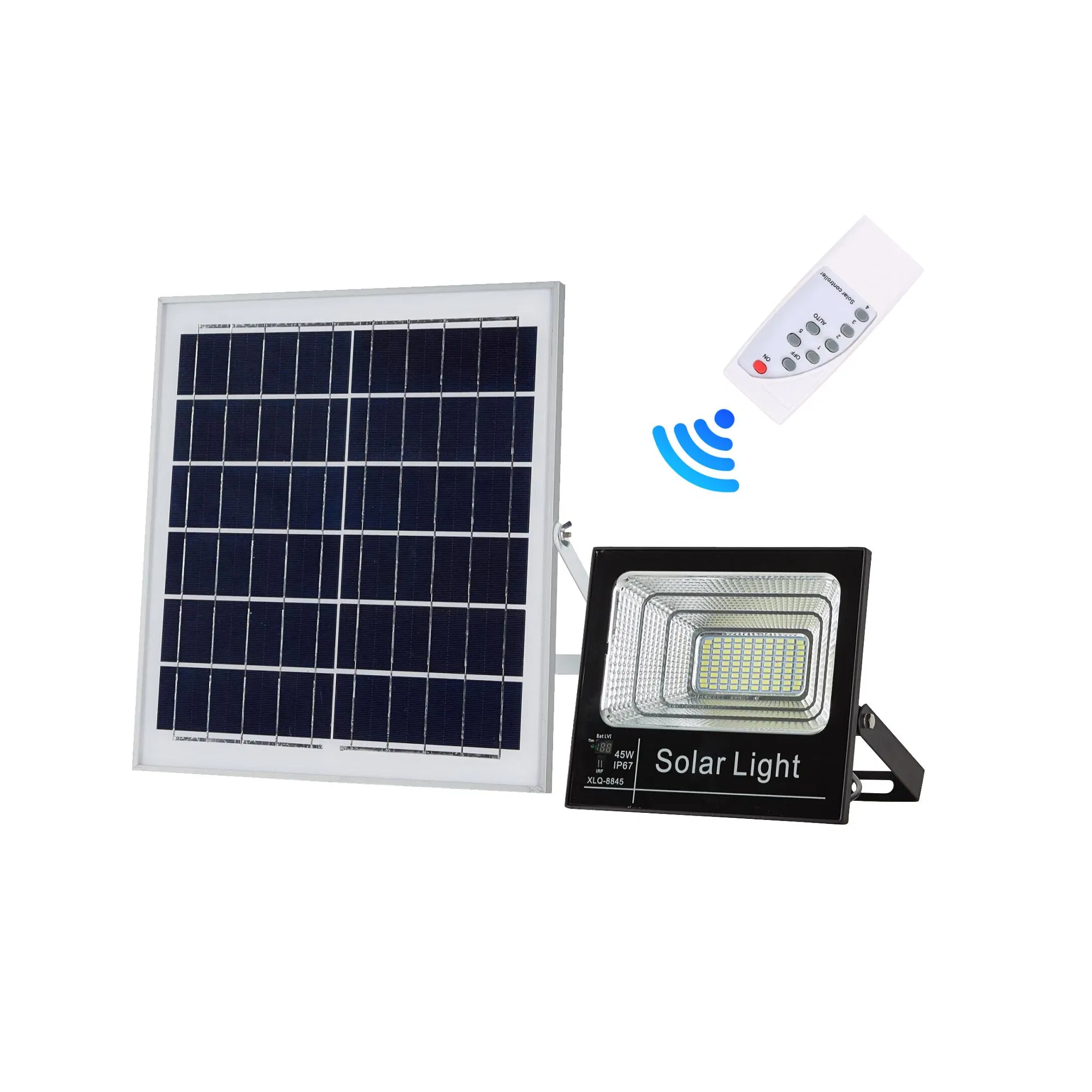 CE RoHS 80W Luzes LED Solares para Exterior com Sensor de Movimento e Controle Remoto