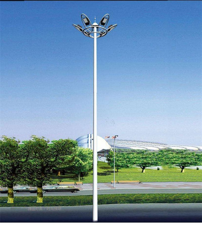 Iluminação de Rua LED Hepu para Exterior, Poste de Alta Masturação