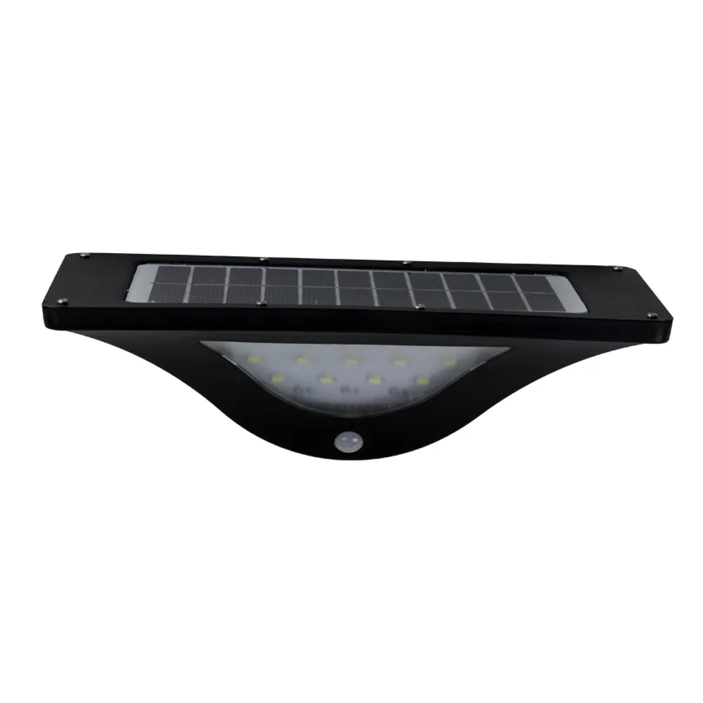 Luz LED com sensor de movimento PIR solar para uso em cercas de jardim externas e pátios