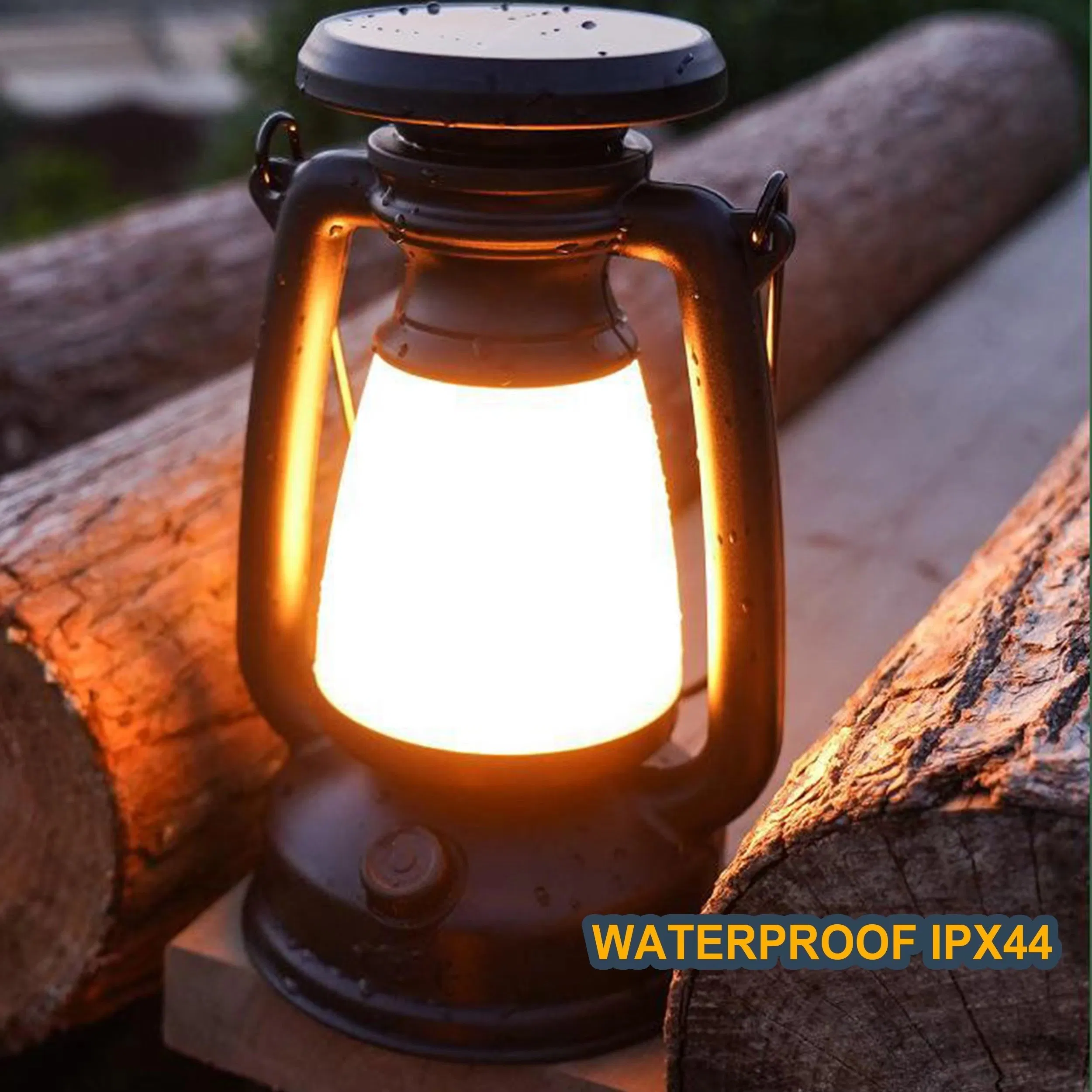 Lanterna Solar Suspensa ao Ar Livre Luz Quente LED Lanternas Solares à Prova d'Água Lâmpadas de Camping Decoração de Paisagem para Mesa Pátio Jardim Quintal
