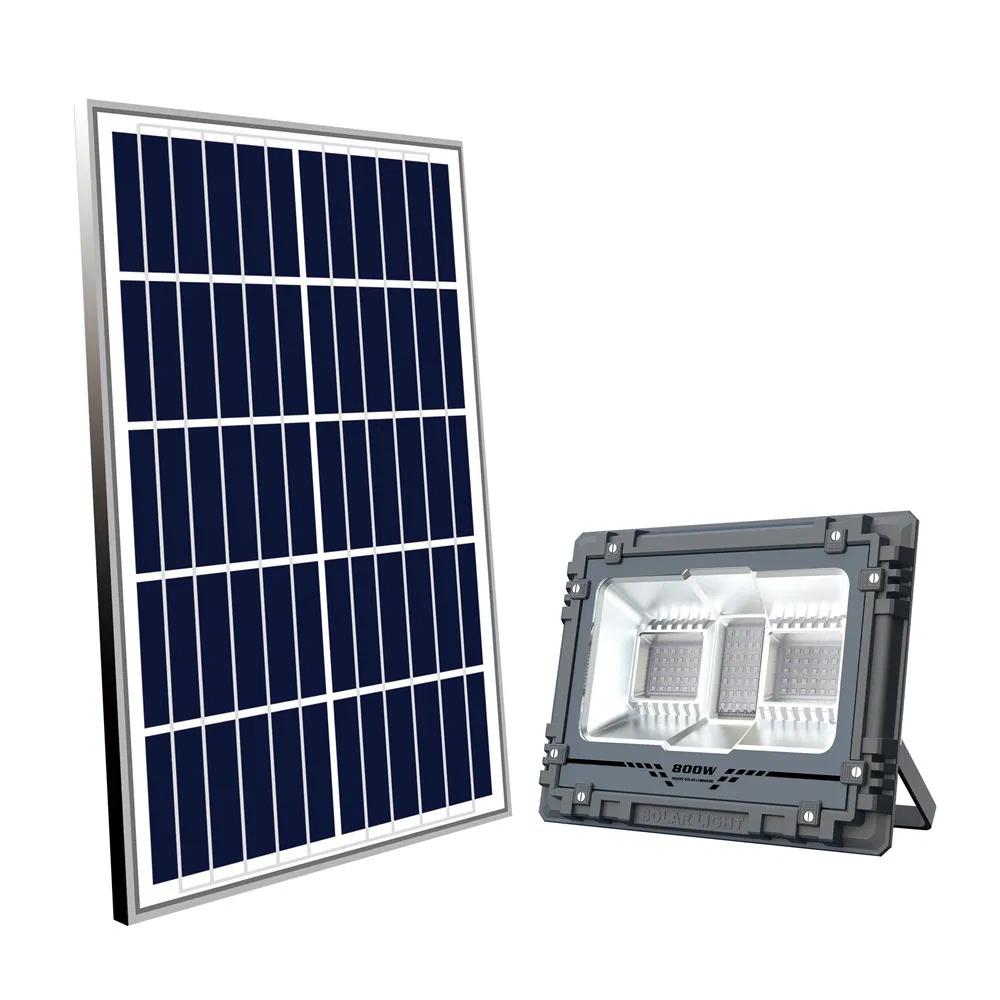 800W Luzes de Inundação LED Solar RGB para Jardim, Refletor Solar de Alta Qualidade e Impermeável para Exterior