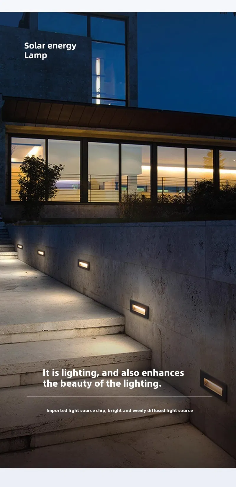 Moderno 3-10W Lâmpadas de Parede Externas de Alumínio LED à Prova d'Água Quadradas Embutidas para Escadas, Cantos e Pisos para Uso em Jardim