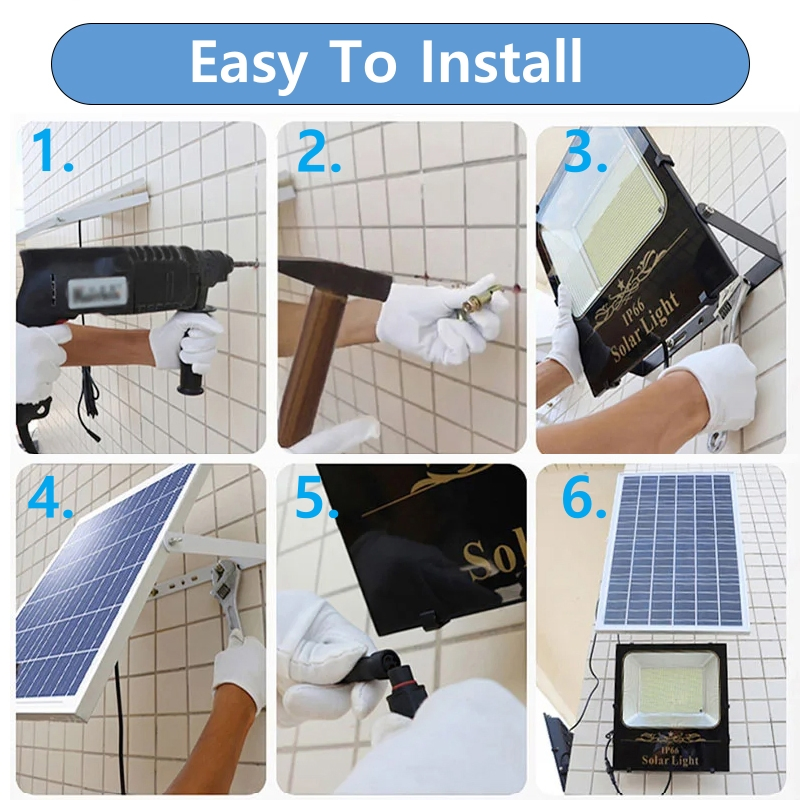Mensageiro de Luz Melhor Venda Economia de Energia Casa Parque À Prova D'Água Exterior Estádio Estacionamento Jardim IP66 Lâmpada de Inundação Solar 100W Iluminação de Inundação Solar LED