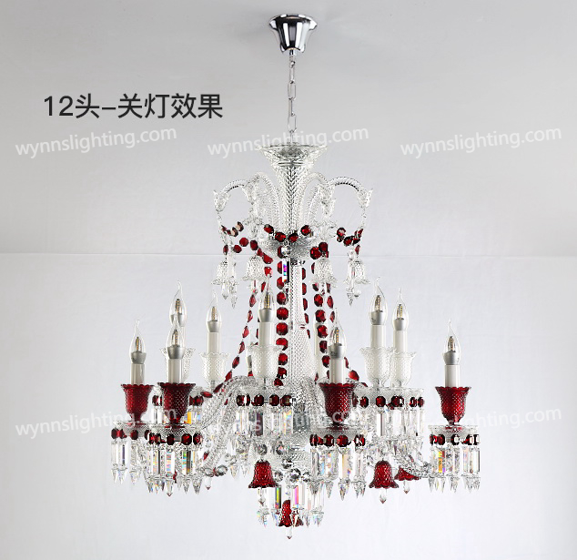 Candelabro de Cristal Elegante Zenith Luminária de Teto Luxuosa Iluminação Frence Baccarats