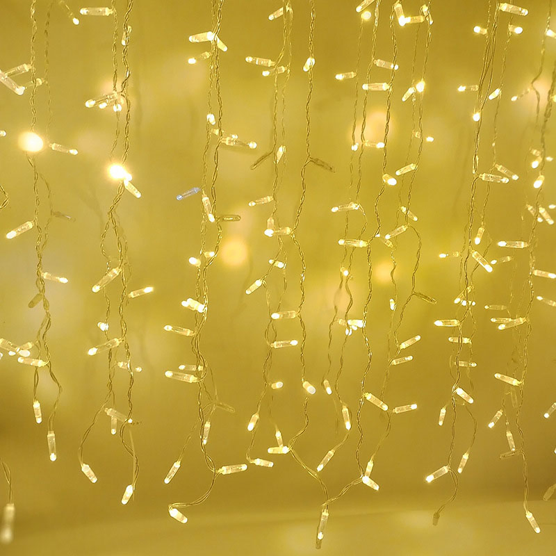 Luzes de Cordão Icicle Decorativas para Decoração de Parede de Férias