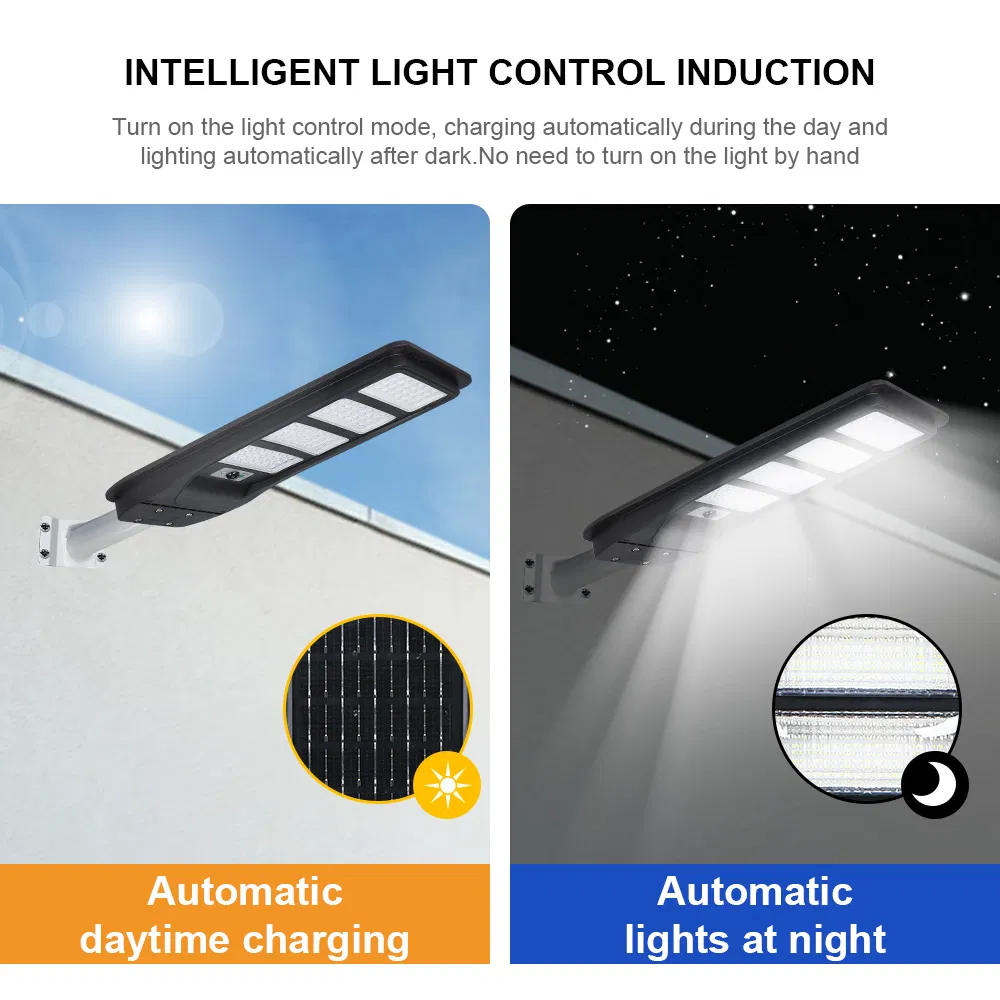 Lâmpada LED Solar Semi Integrada para Iluminação de Rua ao Ar Livre com Bateria 120W