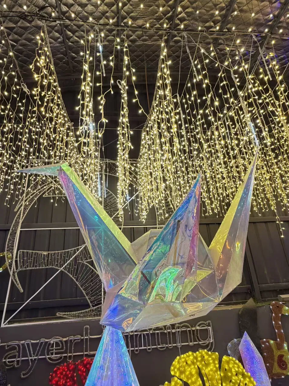 Luzes de Cordão Icicle Decorativas para Decoração de Parede de Férias