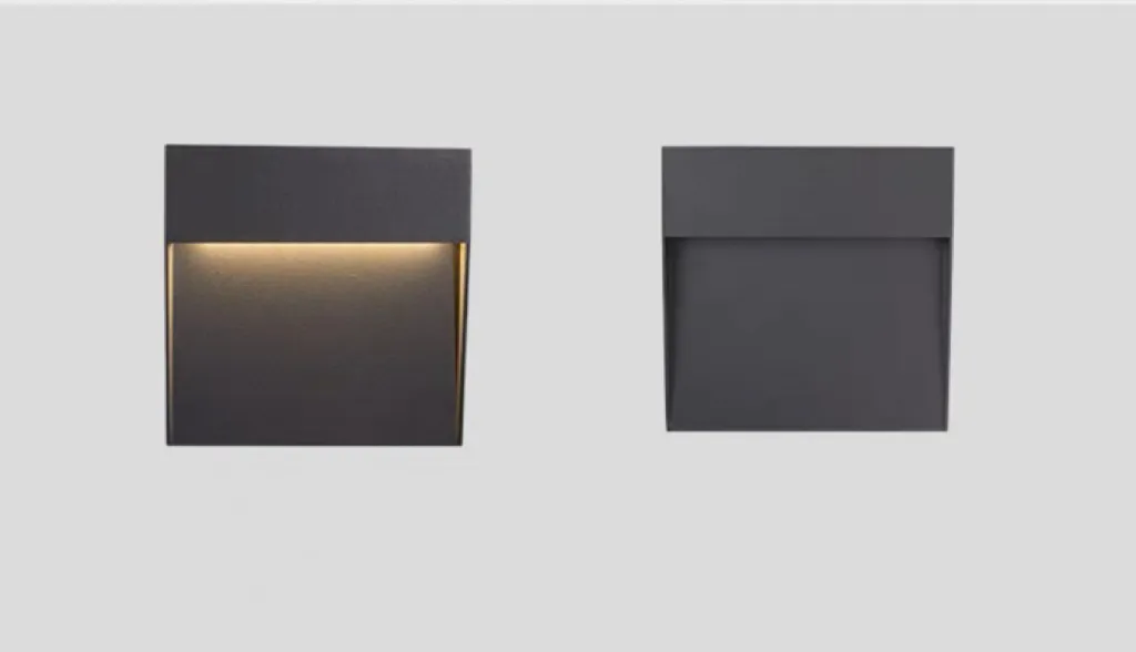 Moderno 3-10W Lâmpadas de Parede Externas de Alumínio LED à Prova d'Água Quadradas Embutidas para Escadas, Cantos e Pisos para Uso em Jardim