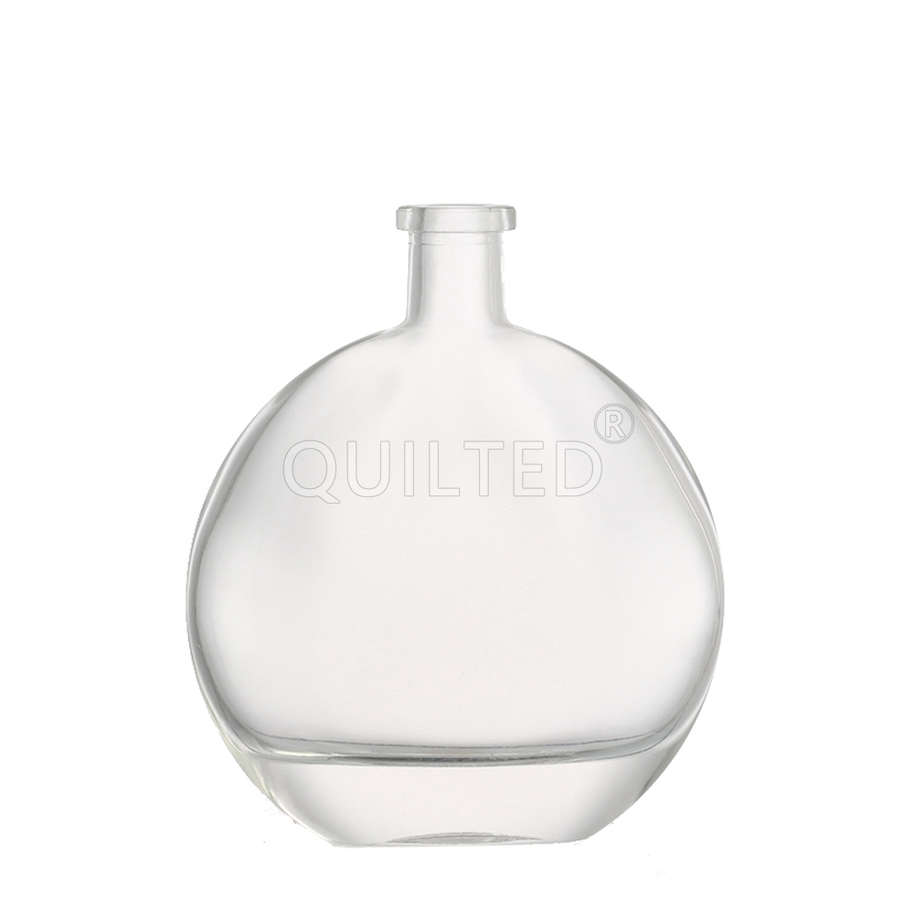 China Flat round 200 ml liquor glass whisky bottle Manufacturer, Manufacturers