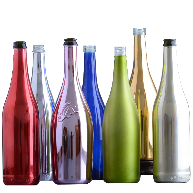 China Custom color 750 ml wine glass champagne bottle  Manufacturer, Supplier