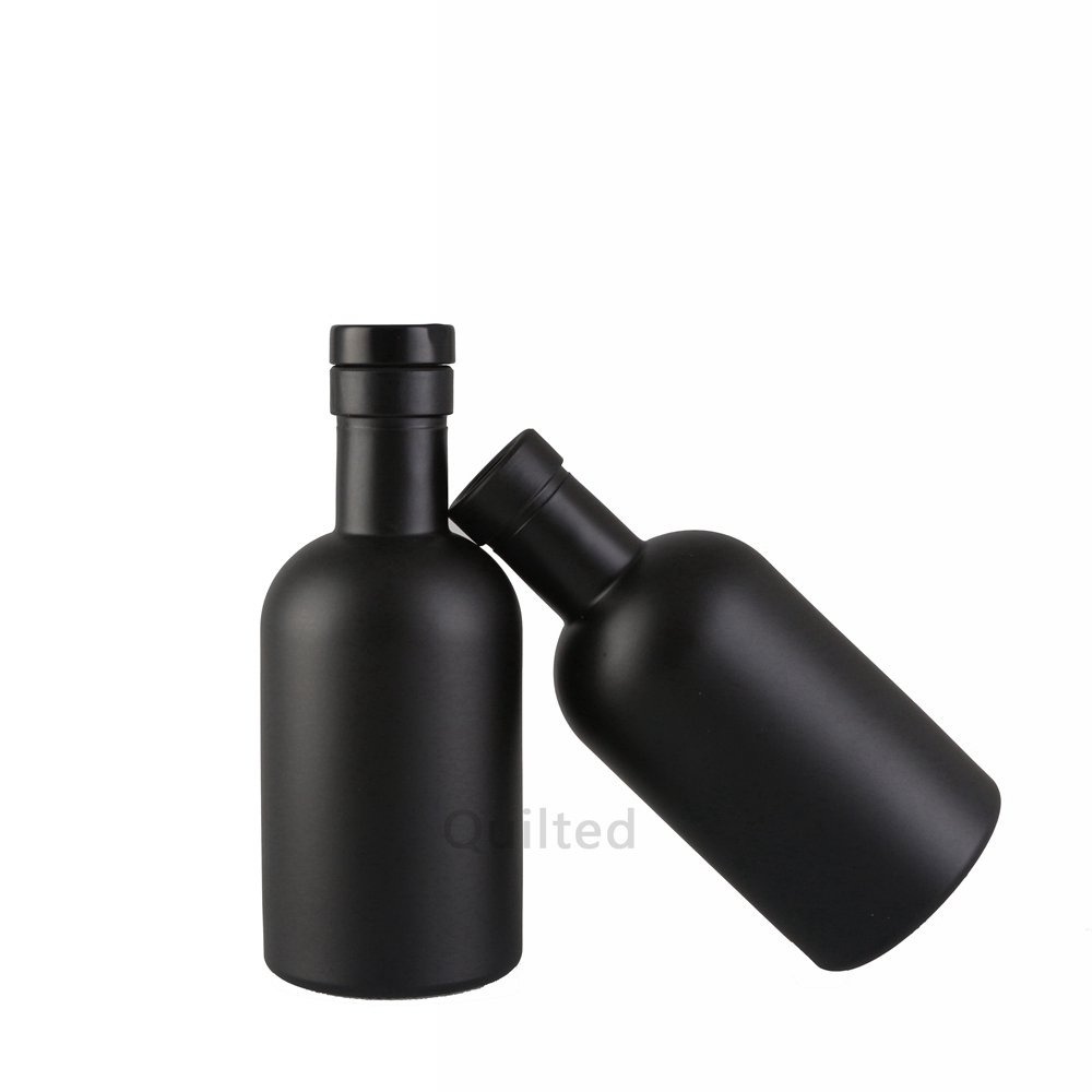 Wholesale Custom 100 ml matte black liquor glass bottle  Supplier, Suppliers