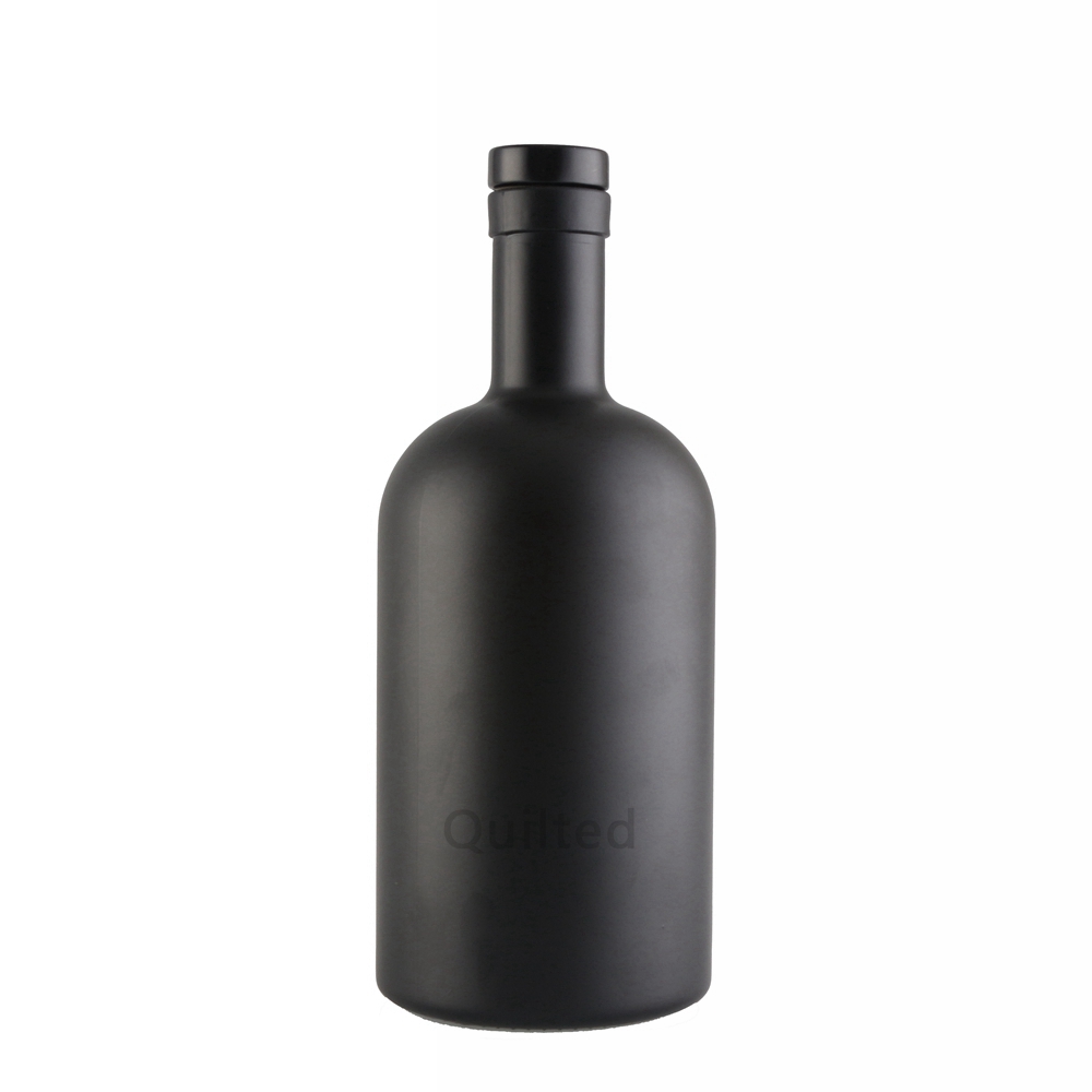 black glass bottle