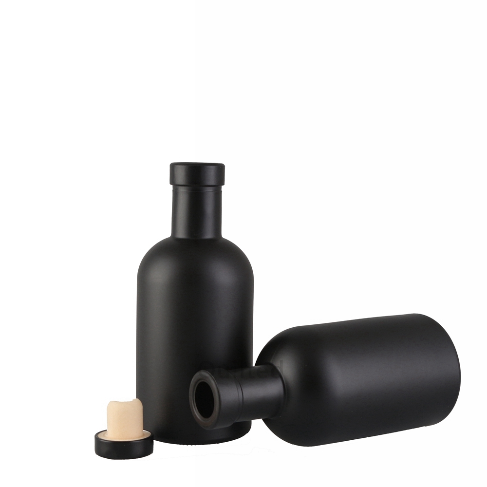 Wholesale Custom 100 ml matte black liquor glass bottle  Supplier, Suppliers
