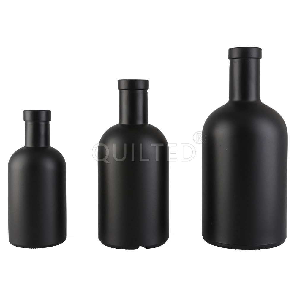 Matte Black Wine Bottle