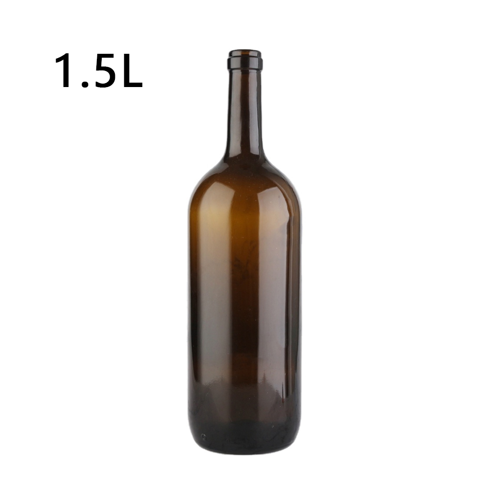 Wholesale Bulk 1500 ml amber wine glass bottle with cork  Supplier, Suppliers