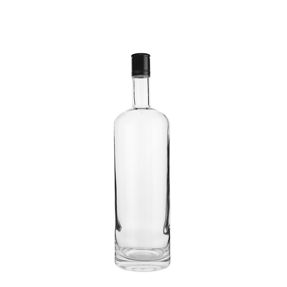 clear glass bottle