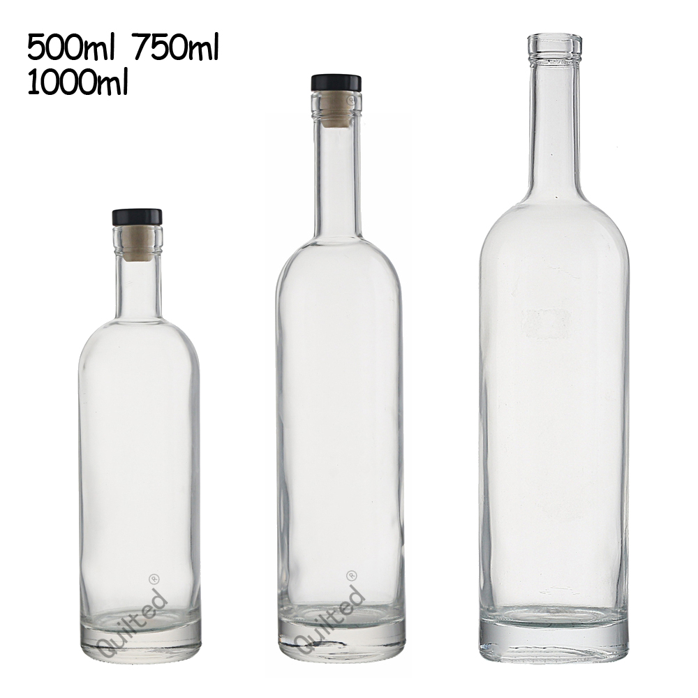 Wholesale 500 ml 750 ml 1000 ml clear liquor glass bottle  Manufacturers, Suppliers