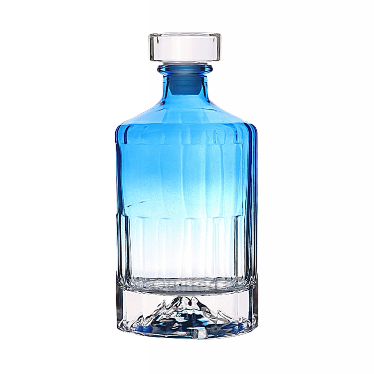 China Custom 500 ml clear liquor glass bottle with cover  Manufacturer, Manufacturers