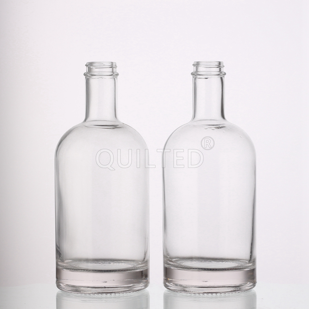 China 375 ml round shape liquor glass gin bottle with screw  Manufacturer, Manufacturers