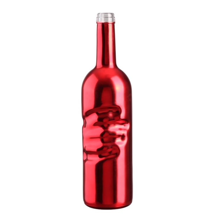 China 750ml Customized Color Printing Plating Empty Glass Bottle Manufacturer, Supplier