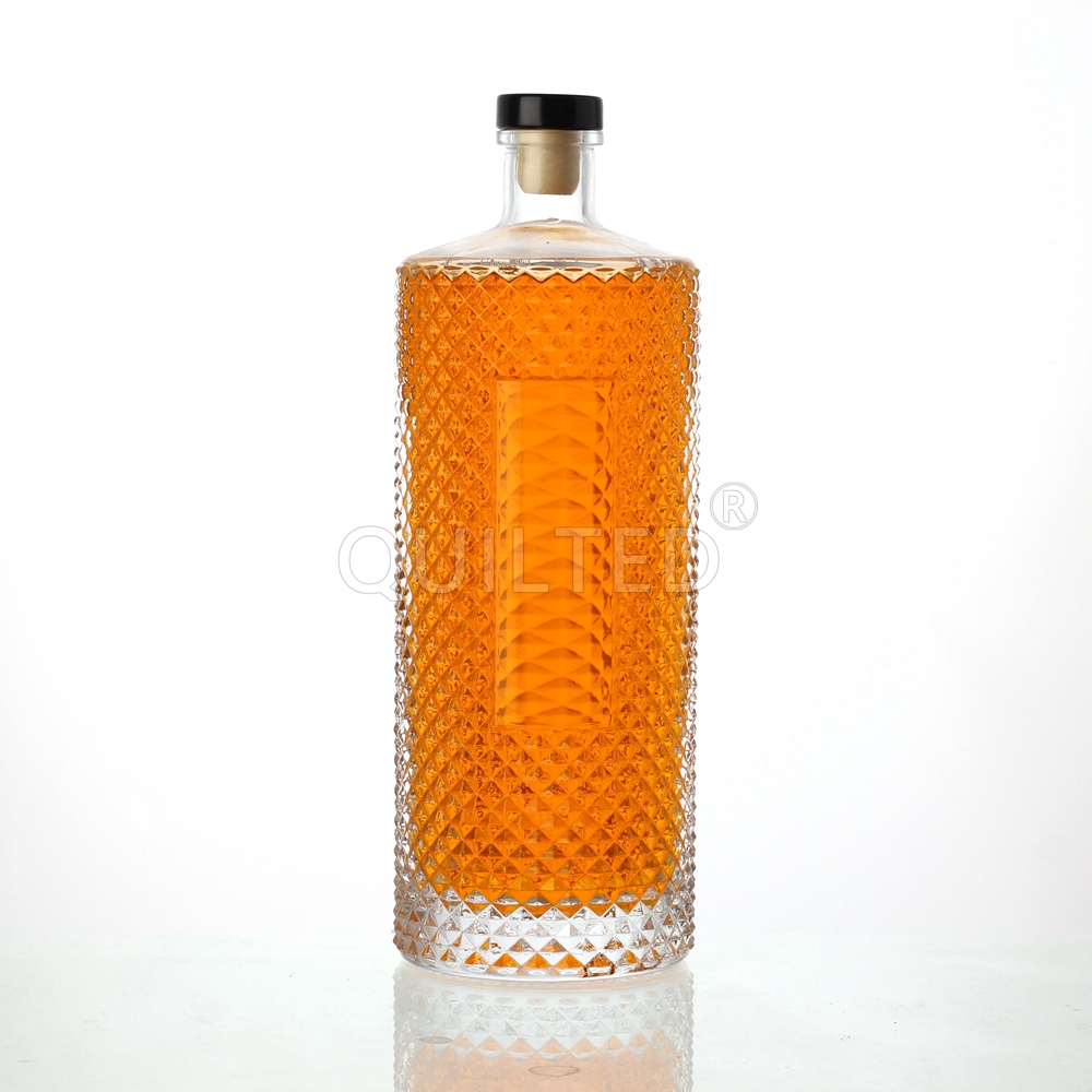 Liquor Bottle Crystal Cut Design