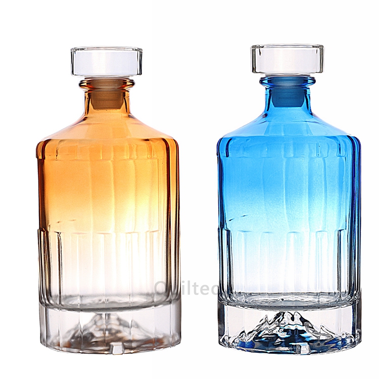 Wholesale 500 ml Gradient round shape liquor glass vodka bottle  Manufacturer, Manufacturers