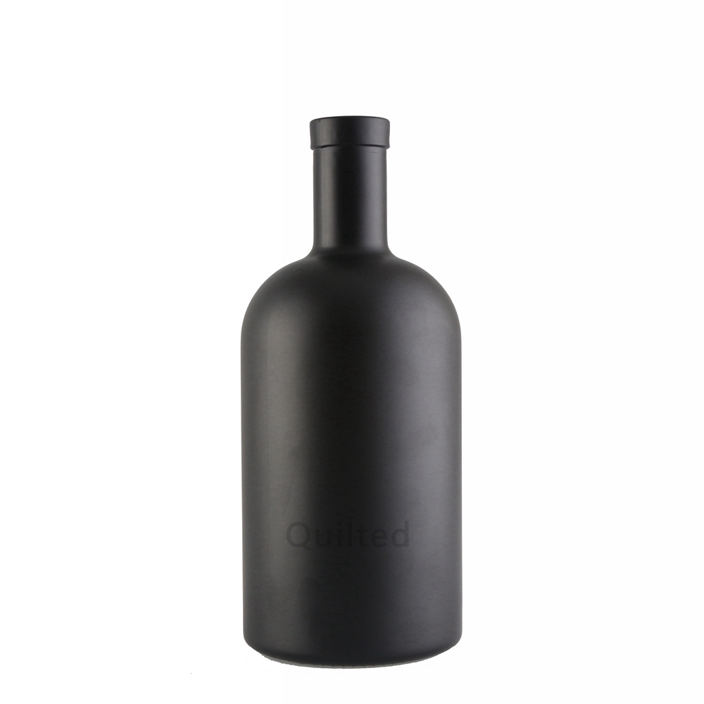 Wholesale 500 ml matte black liquor glass bottle  Manufacturer, Supplier