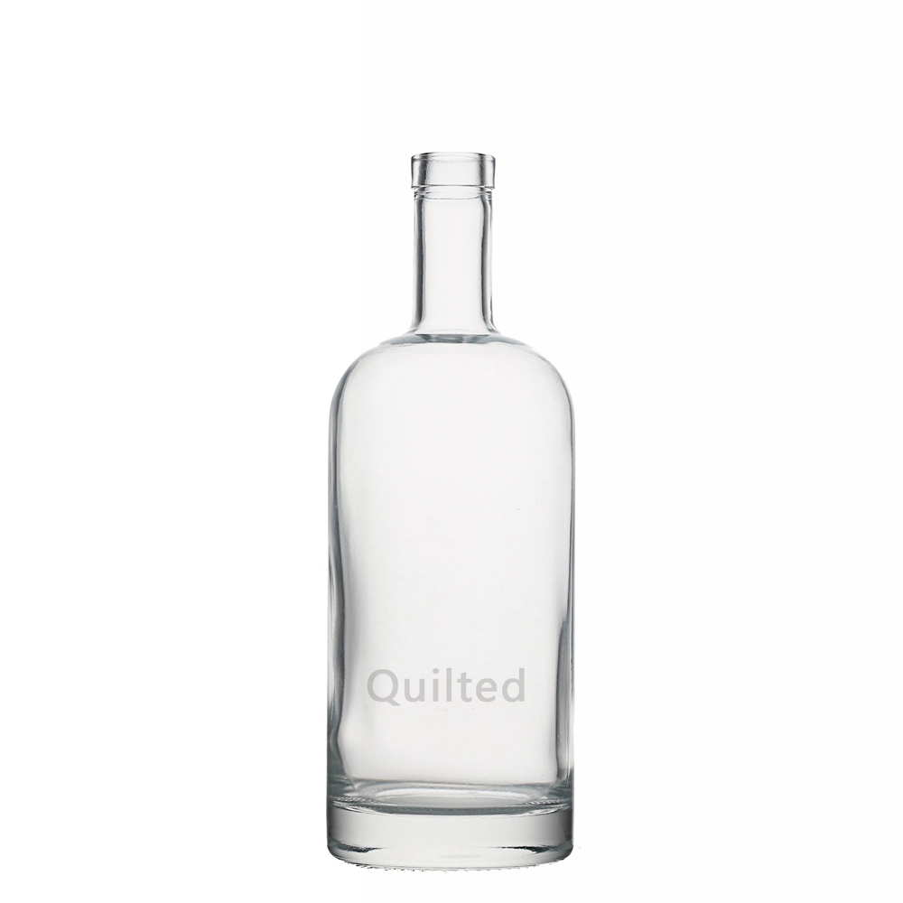 China design 750 ml vodka glass liquor bottle with lid 