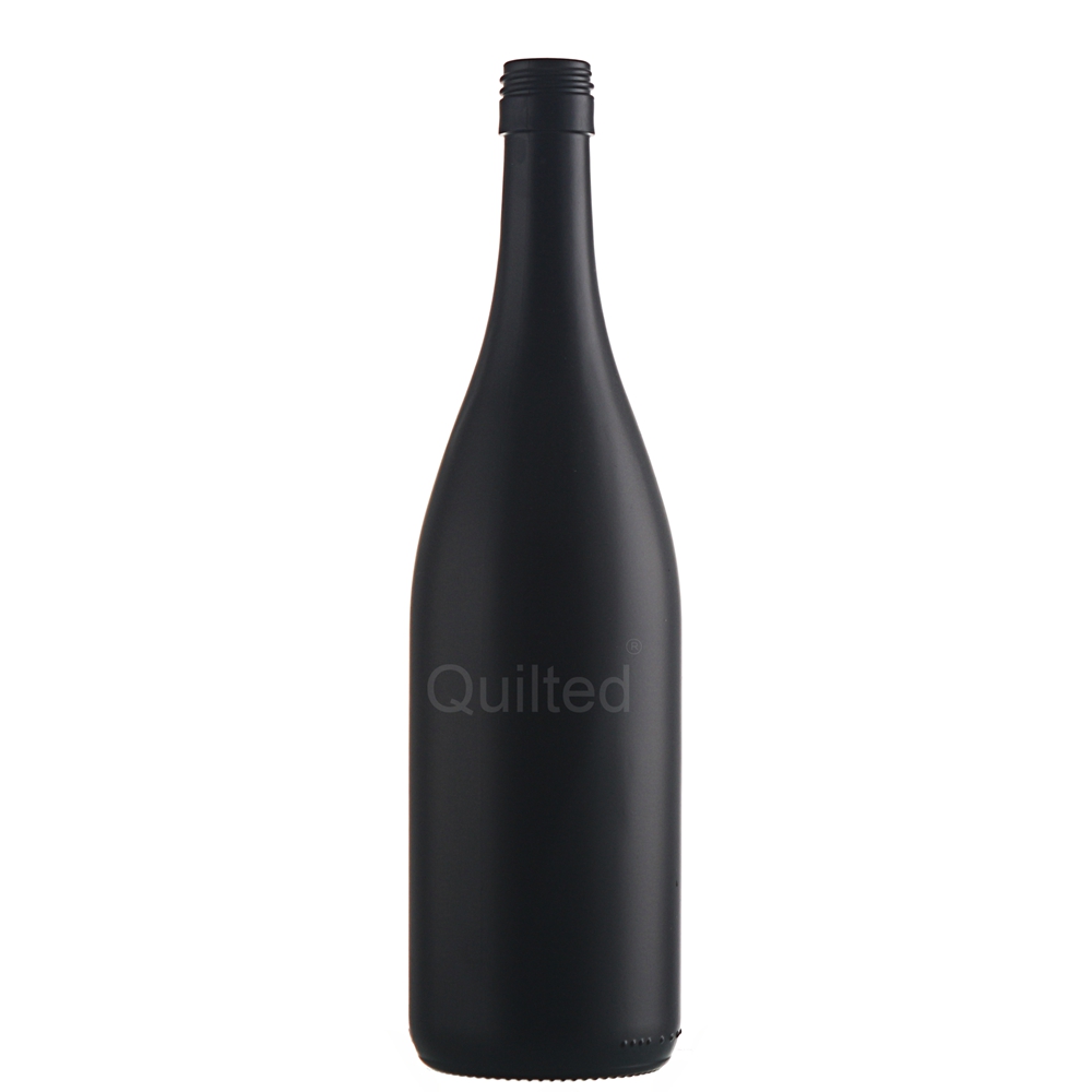 China 750 ml matte black liquor vodka glass bottle with cover Manufacturers, Supplier