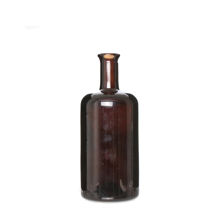China 750 ml Amber Colored Glass Juniper Liquor Bottles Manufacturer, Supplier