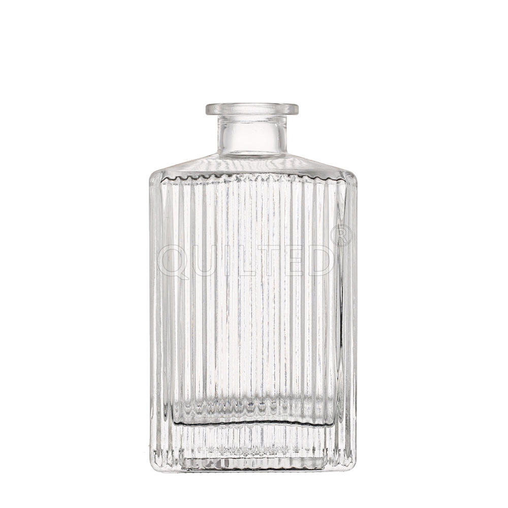 China factory 500ml square liquor clear glass whsiky bottle 