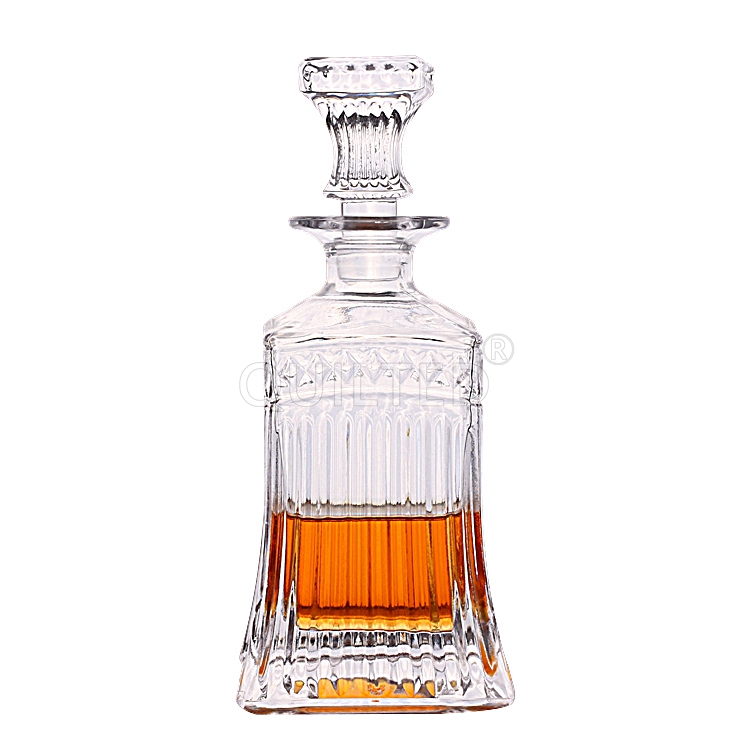 Glass liquor bottle details