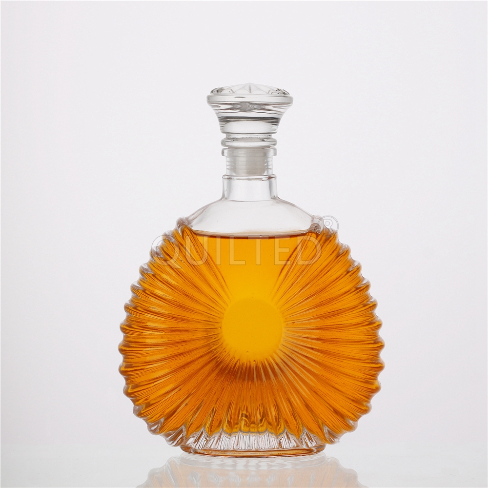 Wholesale 700 ml flat clear liquor glass brandy bottle  Manufacturer, Suppliers