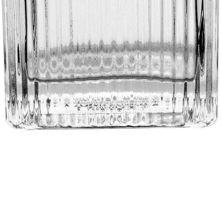 China factory 500ml square liquor clear glass whsiky bottle 