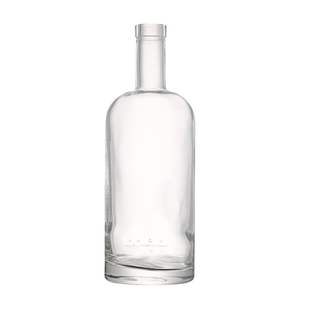clear liquor bottle