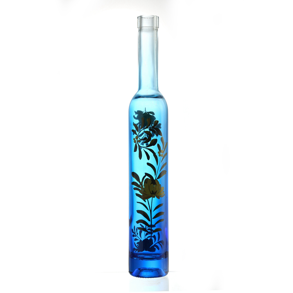 Wholesale 375 ml ice wine liquor paper transfer glass bottle with cork Manufacturer, Supplier
