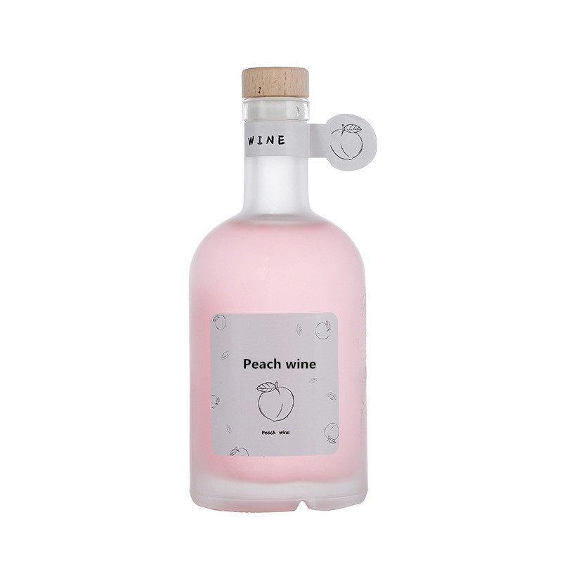 frosted liquor bottle