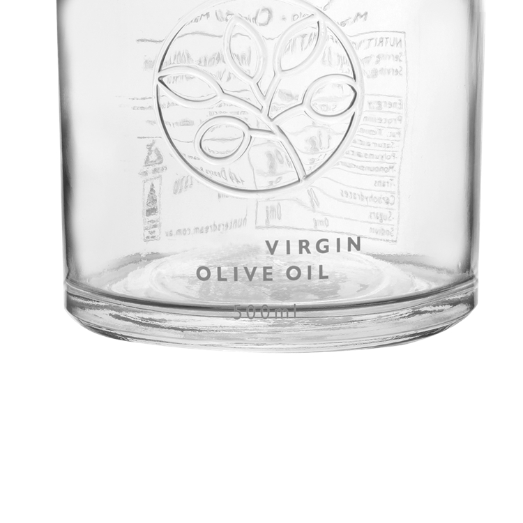 Wholesale 500ml Printing Embossed Liquor Glass Bottles Manufacturer, Supplier