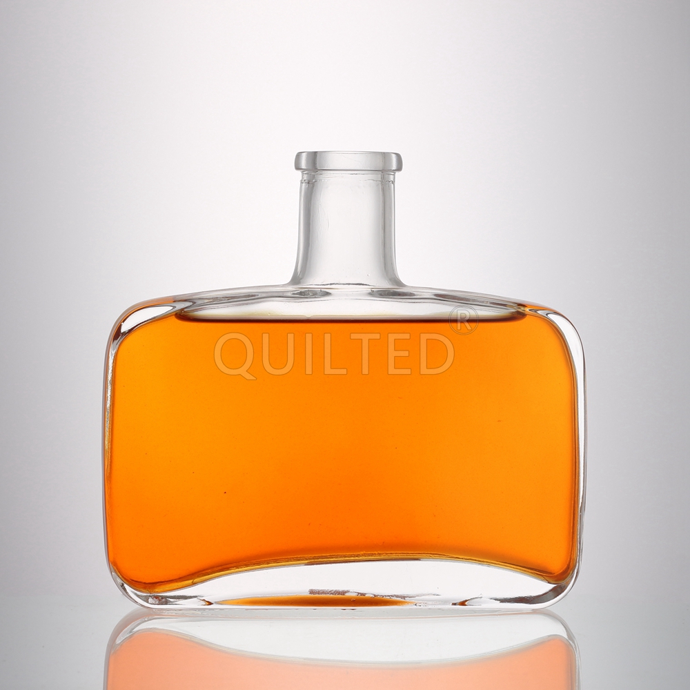 Wholesale 500ml flat shape clear liquor glass whisky bottle  Manufacturer, Manufacturers