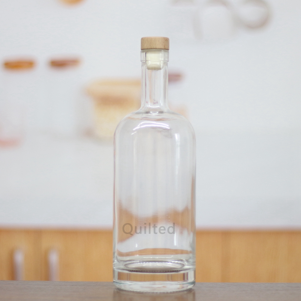 750ml Clear Glass Bourgogne Marquise Wine Bottle