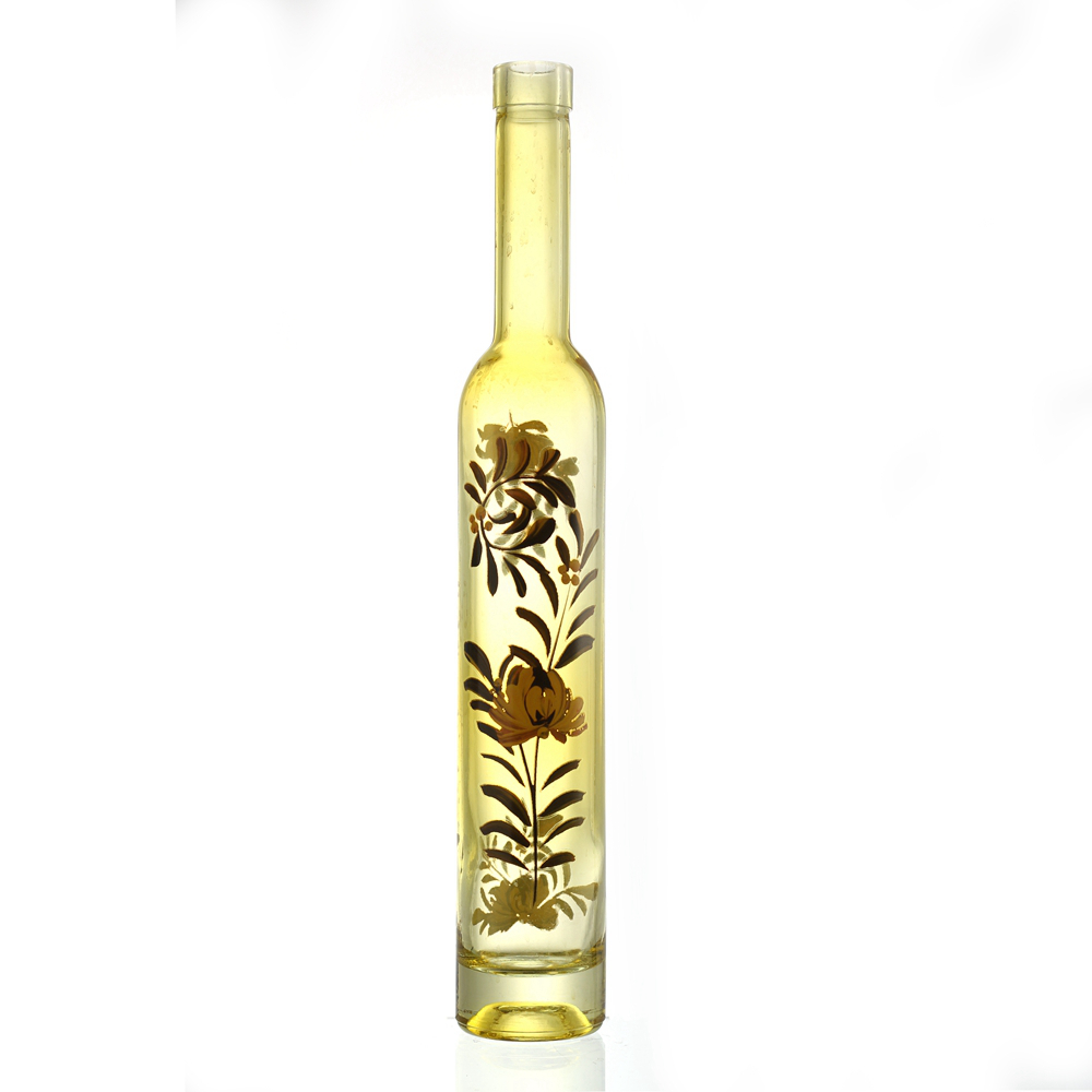 Wholesale 375 ml ice wine liquor paper transfer glass bottle with cork Manufacturer, Supplier