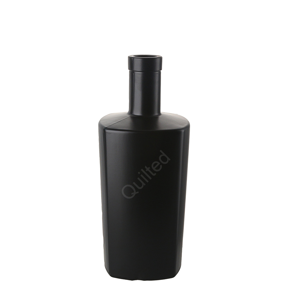 Wholesale Factory 750 ml liquor matte black glass wine bottle with cork  Manufacturer, Supplier