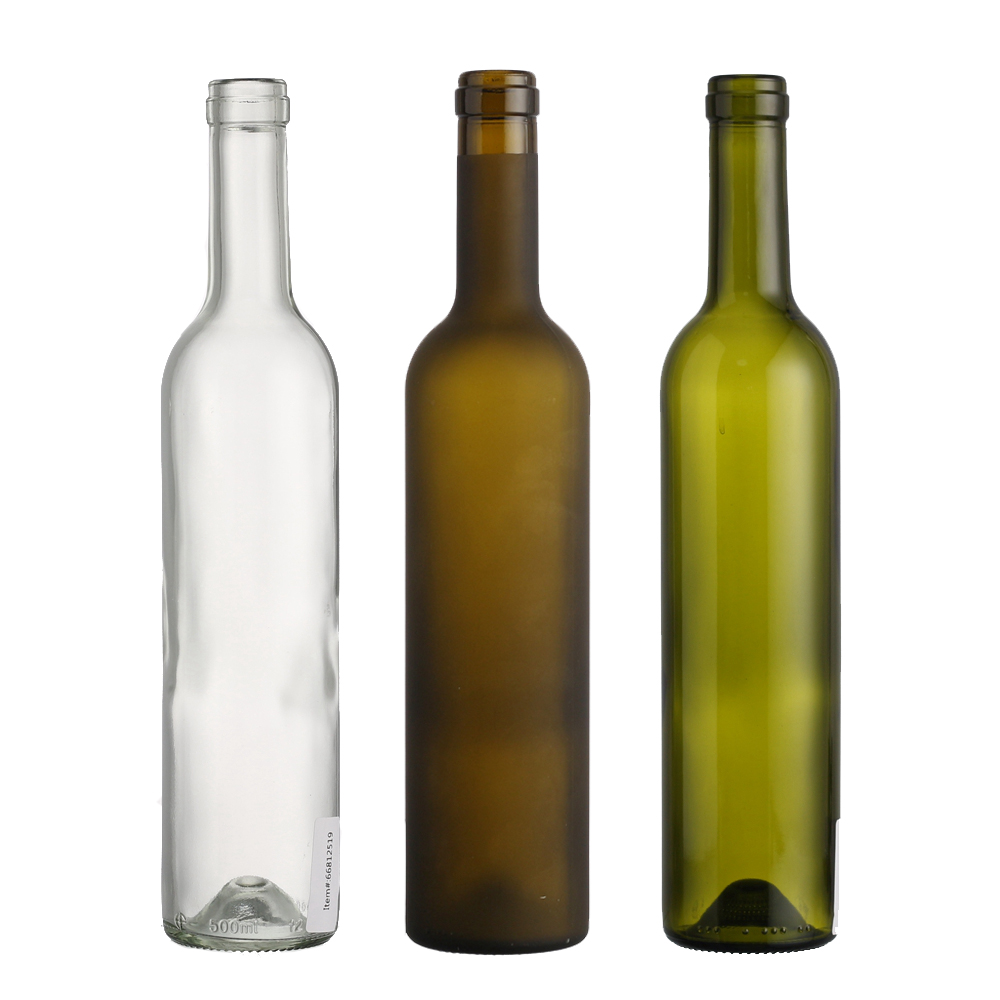 China 500 ml frosted amber glass wine bottle with cork  Supplier, Suppliers