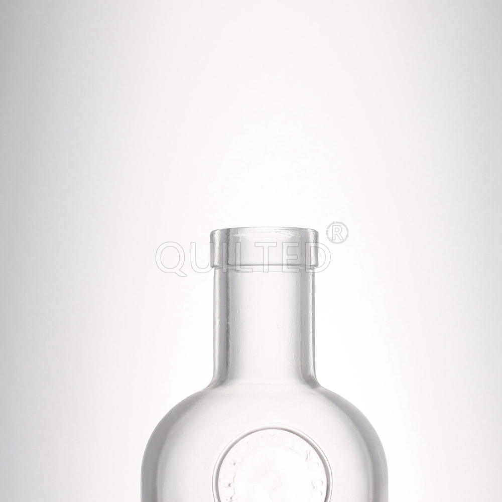 China Small round 375 ml clear liquor glass gin bottle  Manufacturers, Supplier