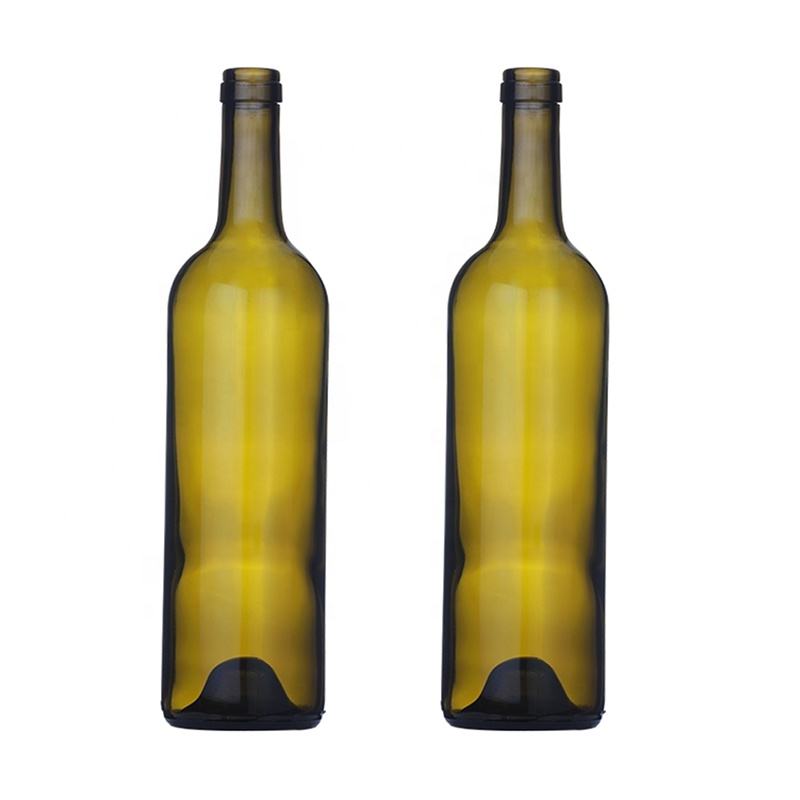 Wholesale  750ml Antique Green Cork Finish Wine Bottles Manufacturers, Supplier