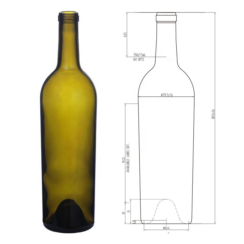 China W-59 750ml Wine Glass Bottle Manufacturers, Supplier