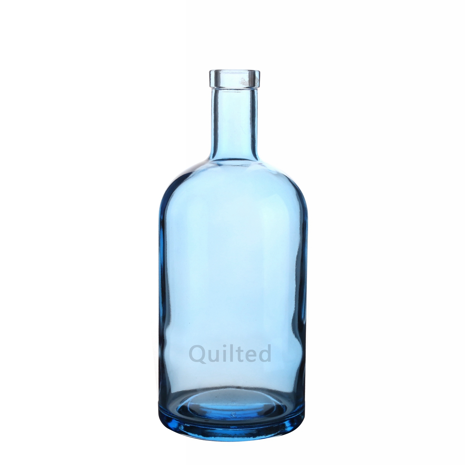China 1000 ml blue color liquor round glass bottle with cork Manufacturers, Suppliers