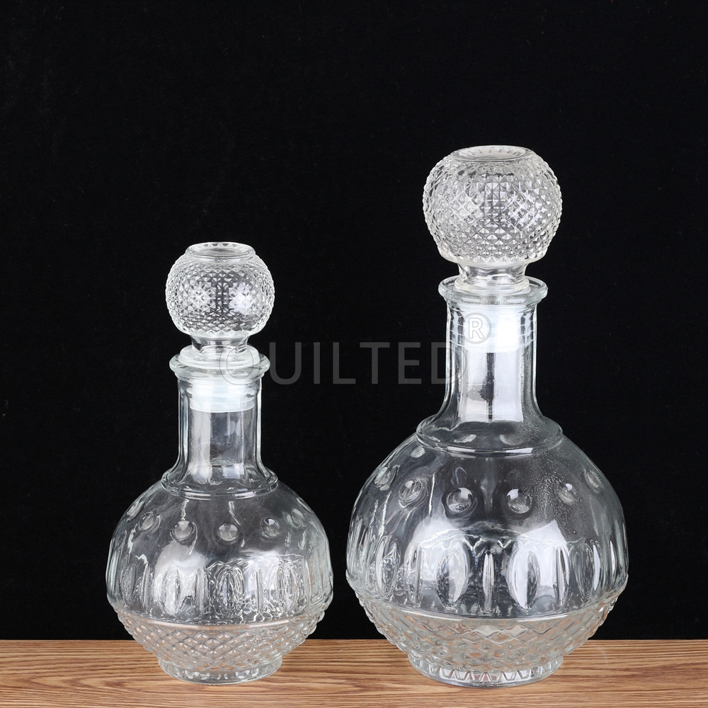 China 500 ml Glass Liquor Whisky Decanter with Airtight Globe Stopper Manufacturer, Suppliers