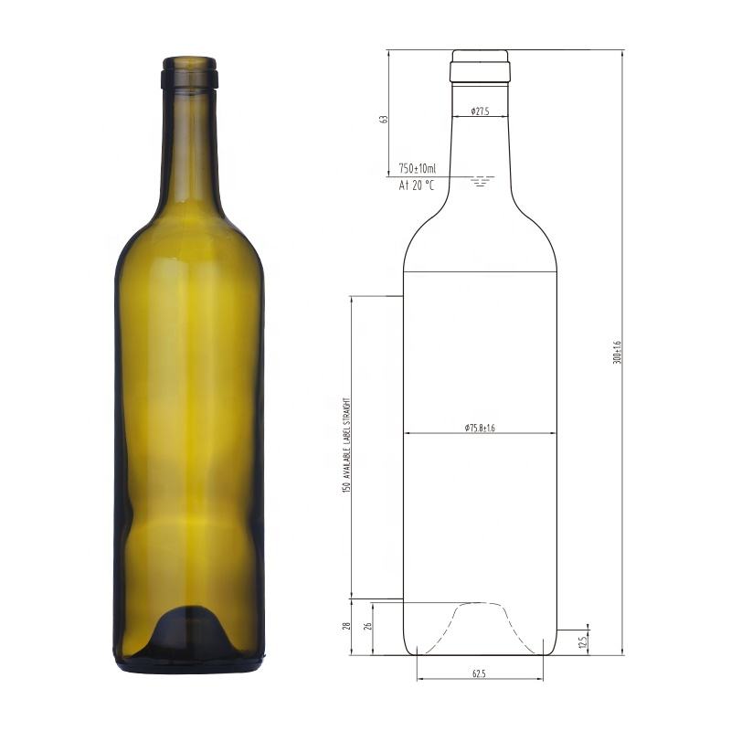 Wholesale  750ml Antique Green Cork Finish Wine Bottles Manufacturers, Supplier